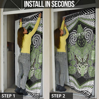 Aotearoa Iwi Ngati Raukawa Personalised Door Cover Maori Kowhaiwhai Pattern LT19 - Polynesian Pride