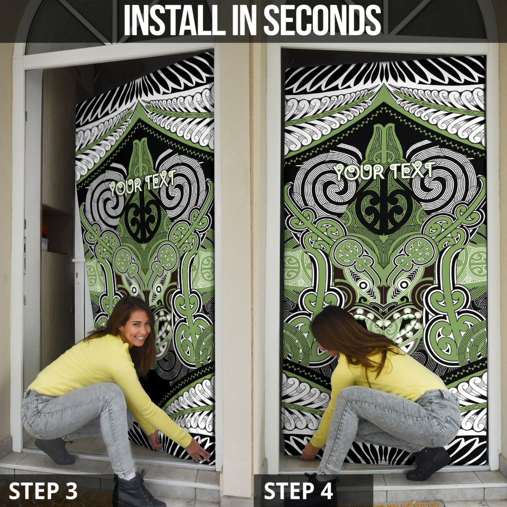Aotearoa Iwi Ngati Raukawa Personalised Door Cover Maori Kowhaiwhai Pattern LT19 - Polynesian Pride