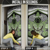Aotearoa Iwi Ngati Raukawa Personalised Door Cover Maori Kowhaiwhai Pattern LT19 - Polynesian Pride