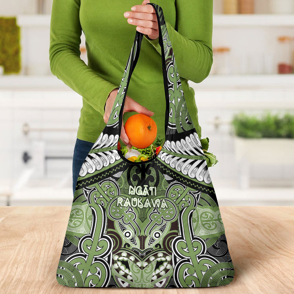 Aotearoa Iwi Ngati Raukawa Grocery Bag Maori Kowhaiwhai Pattern LT19 - Polynesian Pride