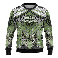 Aotearoa Iwi Ngati Raukawa Personalised Ugly Christmas Sweater Maori Kowhaiwhai Pattern LT19 - Polynesian Pride