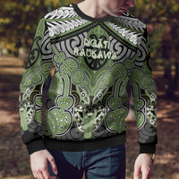 Aotearoa Iwi Ngati Raukawa Personalised Ugly Christmas Sweater Maori Kowhaiwhai Pattern LT19 - Polynesian Pride