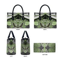 Aotearoa Iwi Ngati Raukawa Leather Bag Maori Kowhaiwhai Pattern LT19 - Polynesian Pride
