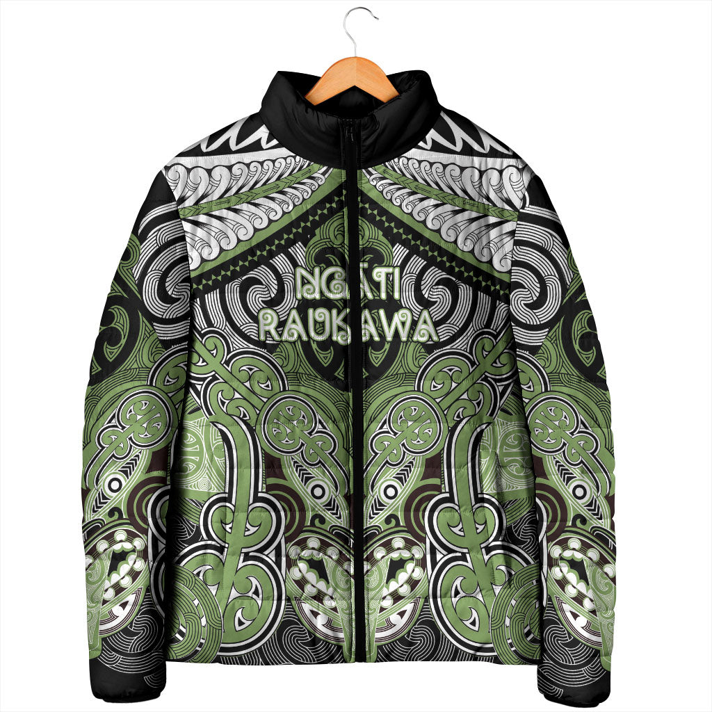 Aotearoa Iwi Ngati Raukawa Personalised Padded Jacket Maori Kowhaiwhai Pattern LT19 - Polynesian Pride