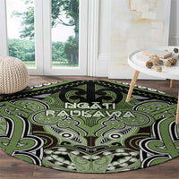 Aotearoa Iwi Ngati Raukawa Round Carpet Maori Kowhaiwhai Pattern LT19 - Polynesian Pride