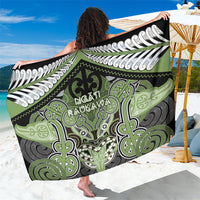 Aotearoa Iwi Ngati Raukawa Sarong Maori Kowhaiwhai Pattern LT19 One Size 44 x 66 inches Green - Polynesian Pride