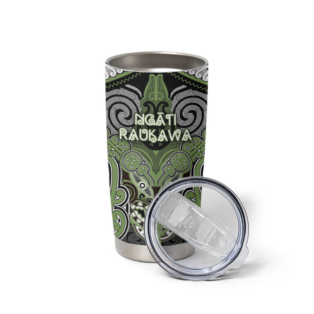 Aotearoa Iwi Ngati Raukawa Personalised Tumbler Cup Maori Kowhaiwhai Pattern LT19 - Polynesian Pride
