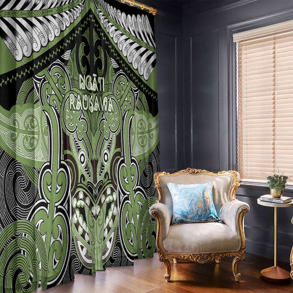 Aotearoa Iwi Ngati Raukawa Window Curtain Maori Kowhaiwhai Pattern LT19 - Polynesian Pride