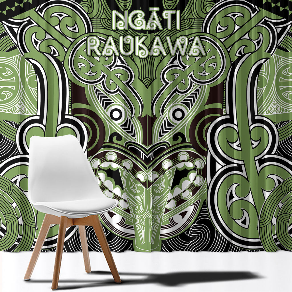 Aotearoa Iwi Ngati Raukawa Window Curtain Maori Kowhaiwhai Pattern LT19 - Polynesian Pride