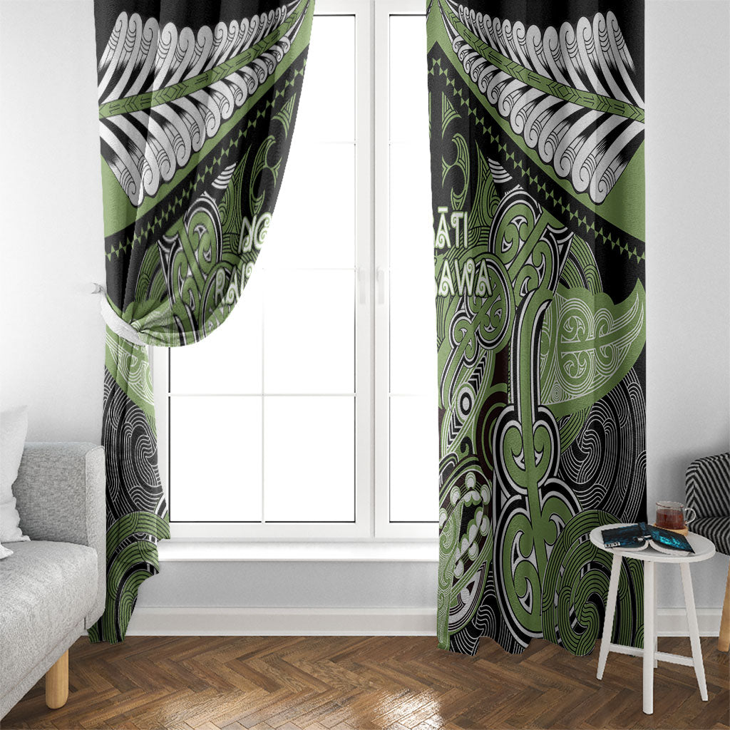 Aotearoa Iwi Ngati Raukawa Window Curtain Maori Kowhaiwhai Pattern LT19 - Polynesian Pride