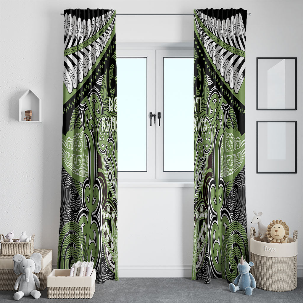 Aotearoa Iwi Ngati Raukawa Window Curtain Maori Kowhaiwhai Pattern LT19 - Polynesian Pride