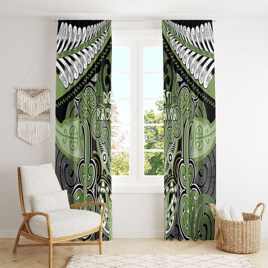Aotearoa Iwi Ngati Raukawa Window Curtain Maori Kowhaiwhai Pattern LT19 - Polynesian Pride
