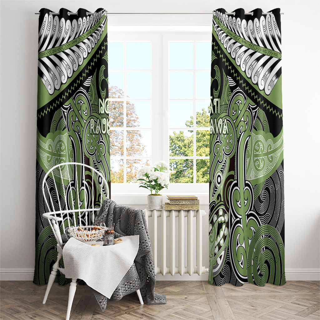 Aotearoa Iwi Ngati Raukawa Window Curtain Maori Kowhaiwhai Pattern LT19 - Polynesian Pride