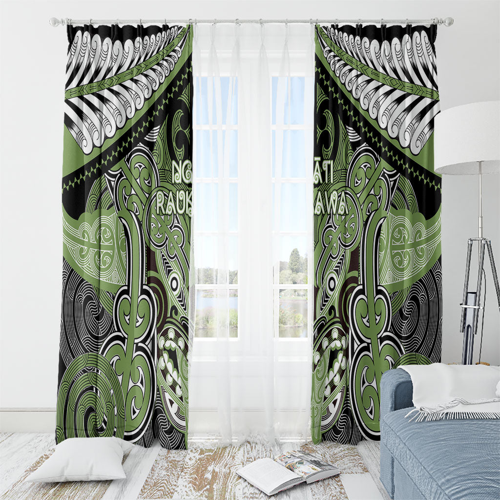 Aotearoa Iwi Ngati Raukawa Window Curtain Maori Kowhaiwhai Pattern LT19 - Polynesian Pride