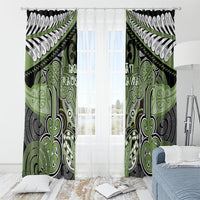 Aotearoa Iwi Ngati Raukawa Window Curtain Maori Kowhaiwhai Pattern LT19 - Polynesian Pride