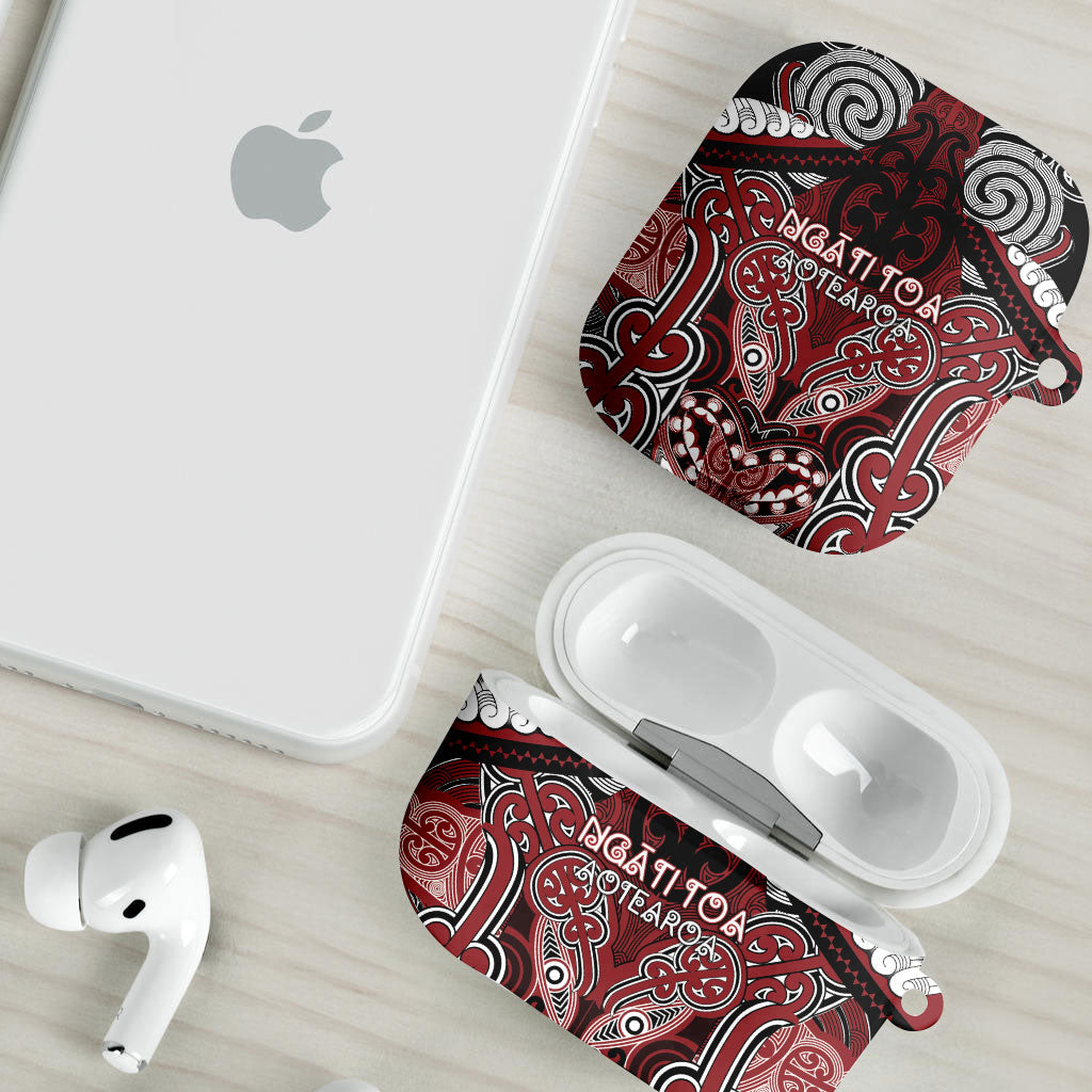 Aotearoa Iwi Ngati Toa AirPods Case Maori Kowhaiwhai Pattern LT19 - Polynesian Pride