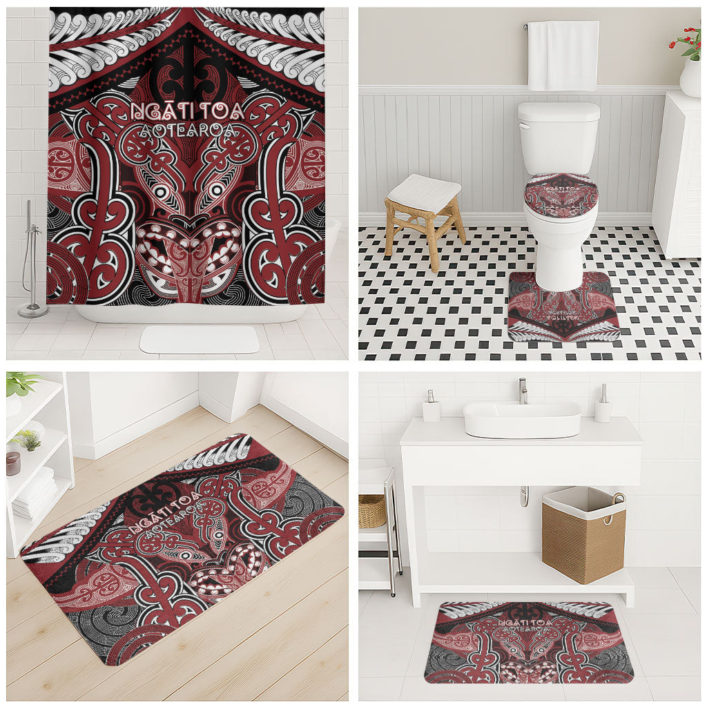 Aotearoa Iwi Ngati Toa Bathroom Set Maori Kowhaiwhai Pattern LT19 - Polynesian Pride
