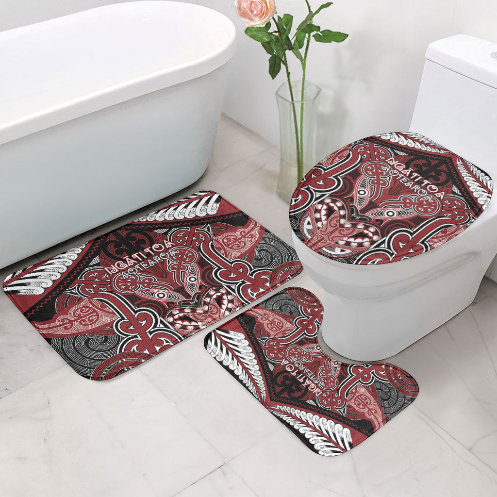 Aotearoa Iwi Ngati Toa Bathroom Set Maori Kowhaiwhai Pattern LT19 - Polynesian Pride