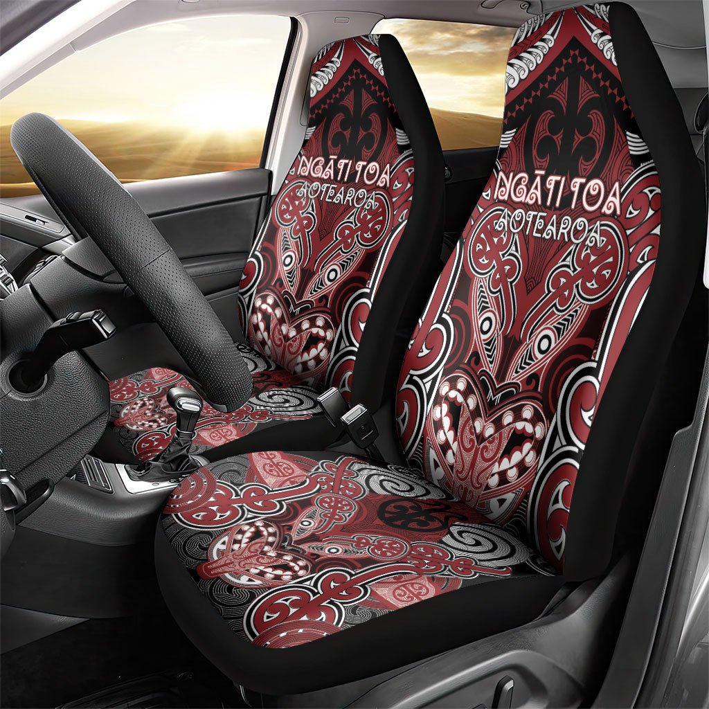 Aotearoa Iwi Ngati Toa Car Seat Cover Maori Kowhaiwhai Pattern LT19 - Polynesian Pride