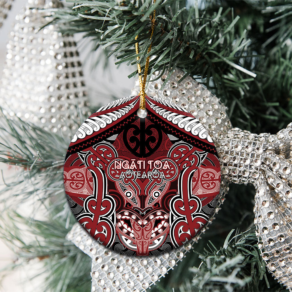 Aotearoa Iwi Ngati Toa Personalised Ceramic Ornament Maori Kowhaiwhai Pattern LT19 - Polynesian Pride