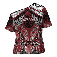 Aotearoa Iwi Ngati Toa Personalised Cross Shoulder Shirt Maori Kowhaiwhai Pattern LT19 - Polynesian Pride