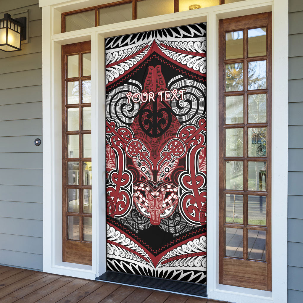 Aotearoa Iwi Ngati Toa Personalised Door Cover Maori Kowhaiwhai Pattern LT19 - Polynesian Pride
