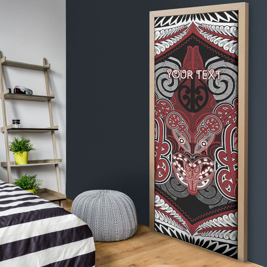 Aotearoa Iwi Ngati Toa Personalised Door Cover Maori Kowhaiwhai Pattern LT19 - Polynesian Pride