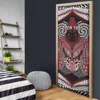 Aotearoa Iwi Ngati Toa Personalised Door Cover Maori Kowhaiwhai Pattern LT19 - Polynesian Pride