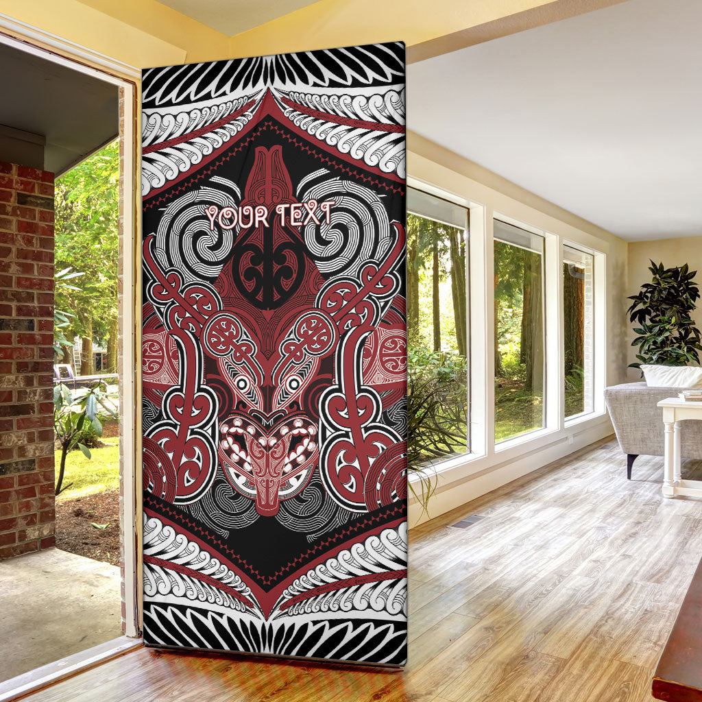 Aotearoa Iwi Ngati Toa Personalised Door Cover Maori Kowhaiwhai Pattern LT19 - Polynesian Pride