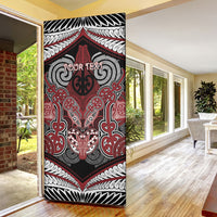 Aotearoa Iwi Ngati Toa Personalised Door Cover Maori Kowhaiwhai Pattern LT19 - Polynesian Pride