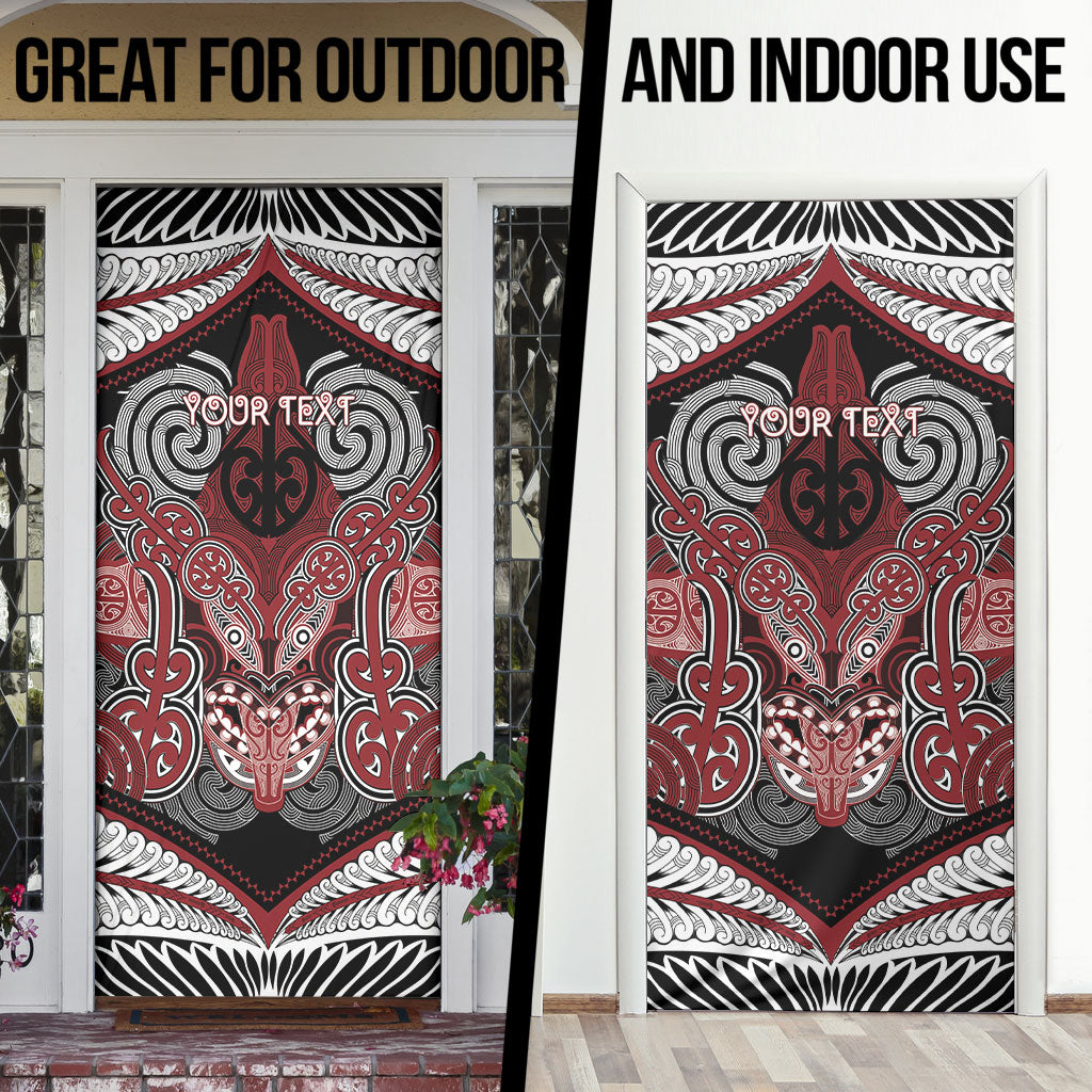 Aotearoa Iwi Ngati Toa Personalised Door Cover Maori Kowhaiwhai Pattern LT19 - Polynesian Pride