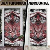 Aotearoa Iwi Ngati Toa Personalised Door Cover Maori Kowhaiwhai Pattern LT19 - Polynesian Pride