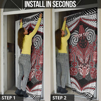 Aotearoa Iwi Ngati Toa Personalised Door Cover Maori Kowhaiwhai Pattern LT19 - Polynesian Pride