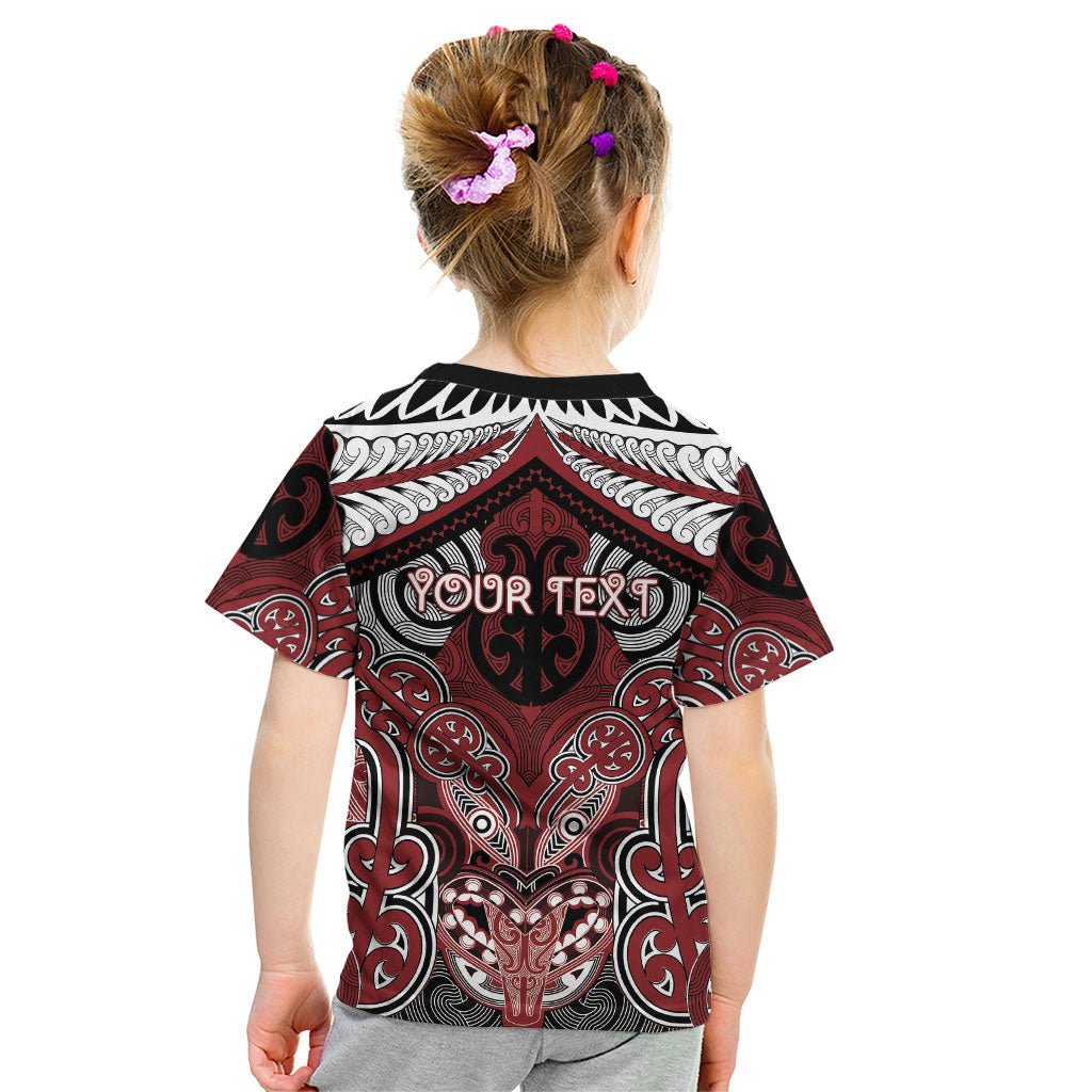 Aotearoa Iwi Ngati Toa Personalised Kid T Shirt Maori Kowhaiwhai Pattern LT19 - Polynesian Pride