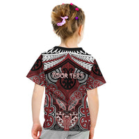 Aotearoa Iwi Ngati Toa Personalised Kid T Shirt Maori Kowhaiwhai Pattern LT19 - Polynesian Pride
