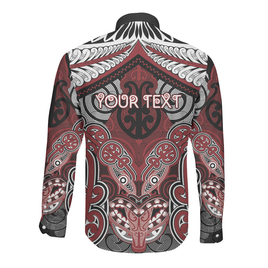 Aotearoa Iwi Ngati Toa Personalised Long Sleeve Button Shirt Maori Kowhaiwhai Pattern LT19 - Polynesian Pride