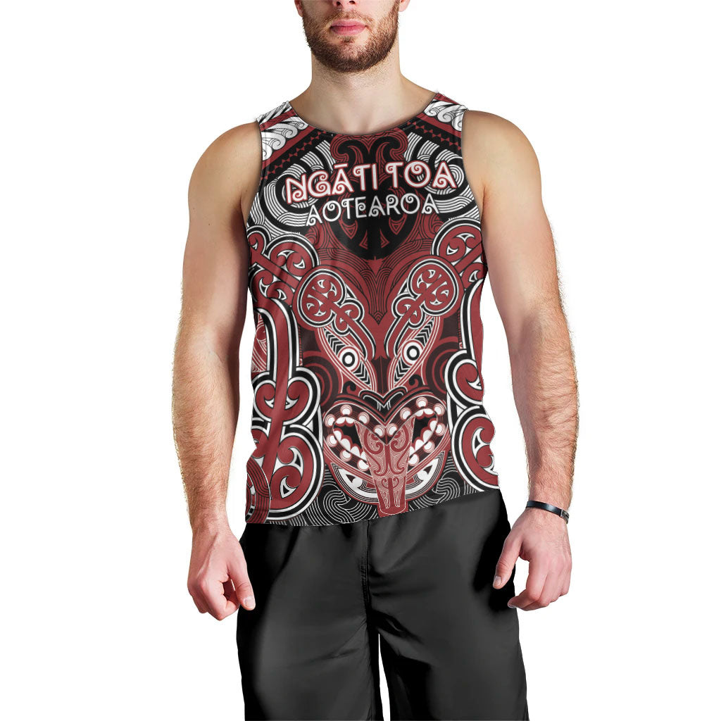 Aotearoa Iwi Ngati Toa Personalised Men Tank Top Maori Kowhaiwhai Pattern LT19 - Polynesian Pride