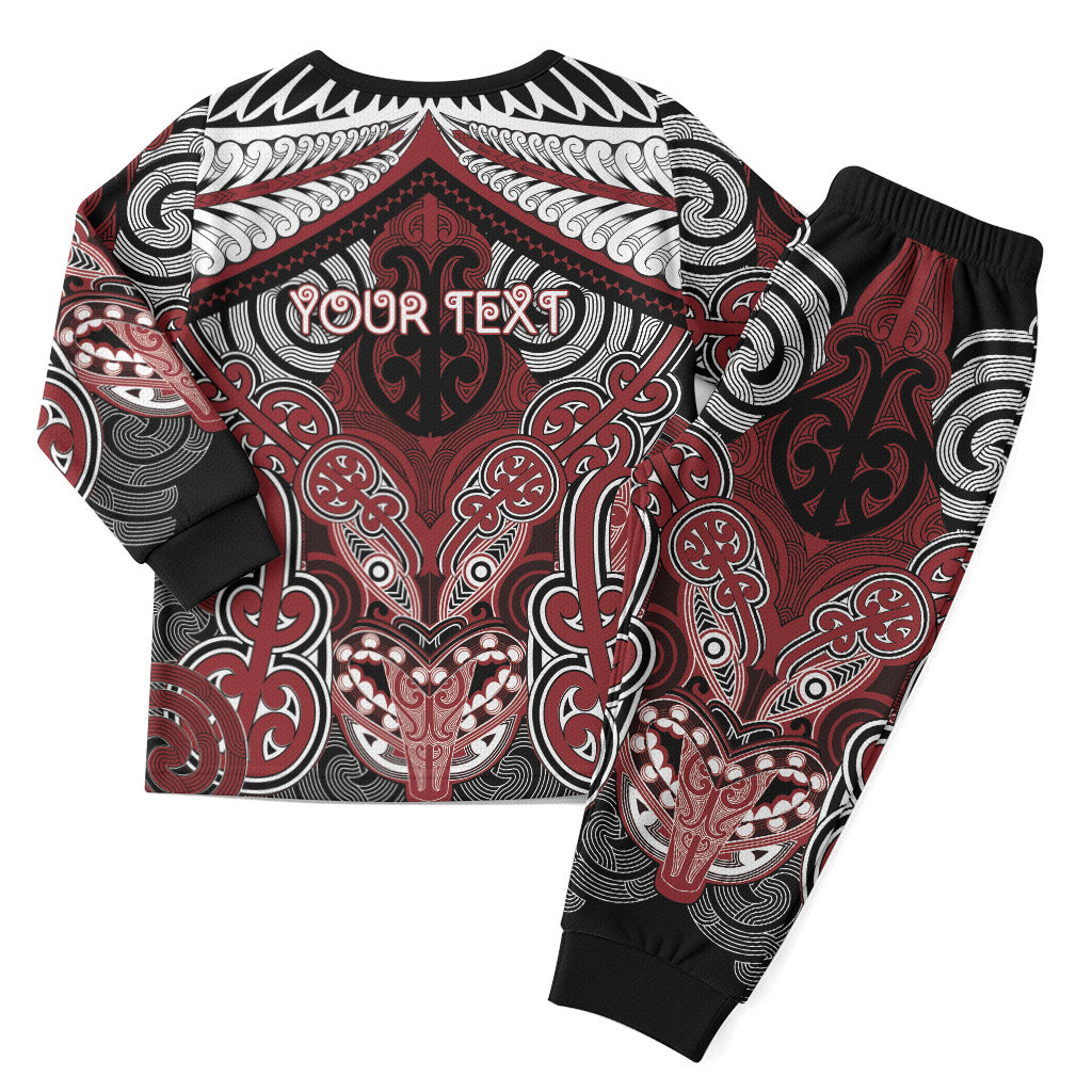 Aotearoa Iwi Ngati Toa Personalised Christmas Pajama Set Maori Kowhaiwhai Pattern LT19 - Polynesian Pride