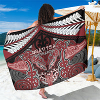 Aotearoa Iwi Ngati Toa Sarong Maori Kowhaiwhai Pattern LT19 One Size 44 x 66 inches Red - Polynesian Pride