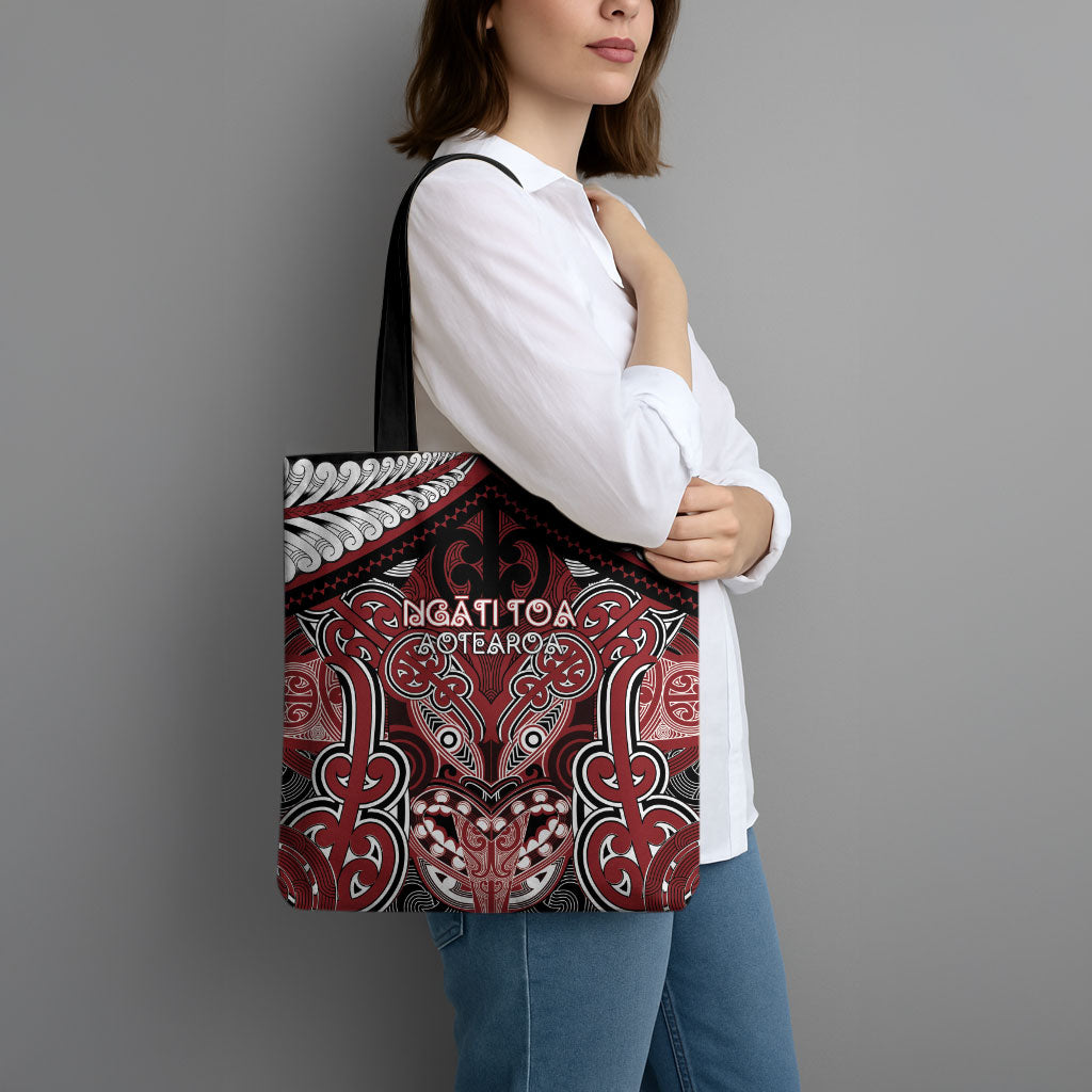 Aotearoa Iwi Ngati Toa Tote Bag Maori Kowhaiwhai Pattern LT19 - Polynesian Pride