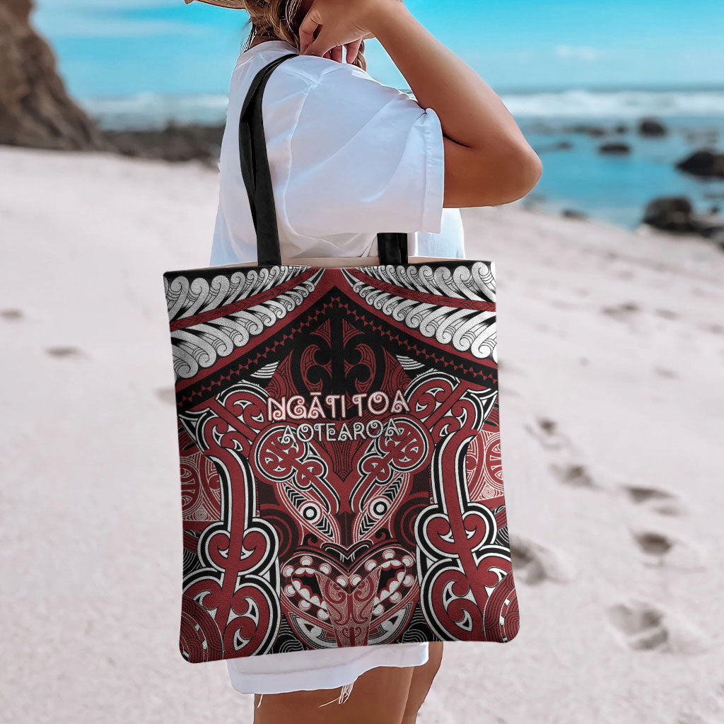 Aotearoa Iwi Ngati Toa Tote Bag Maori Kowhaiwhai Pattern LT19 - Polynesian Pride