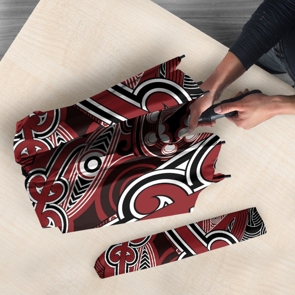 Aotearoa Iwi Ngati Toa Umbrella Maori Kowhaiwhai Pattern LT19 - Polynesian Pride