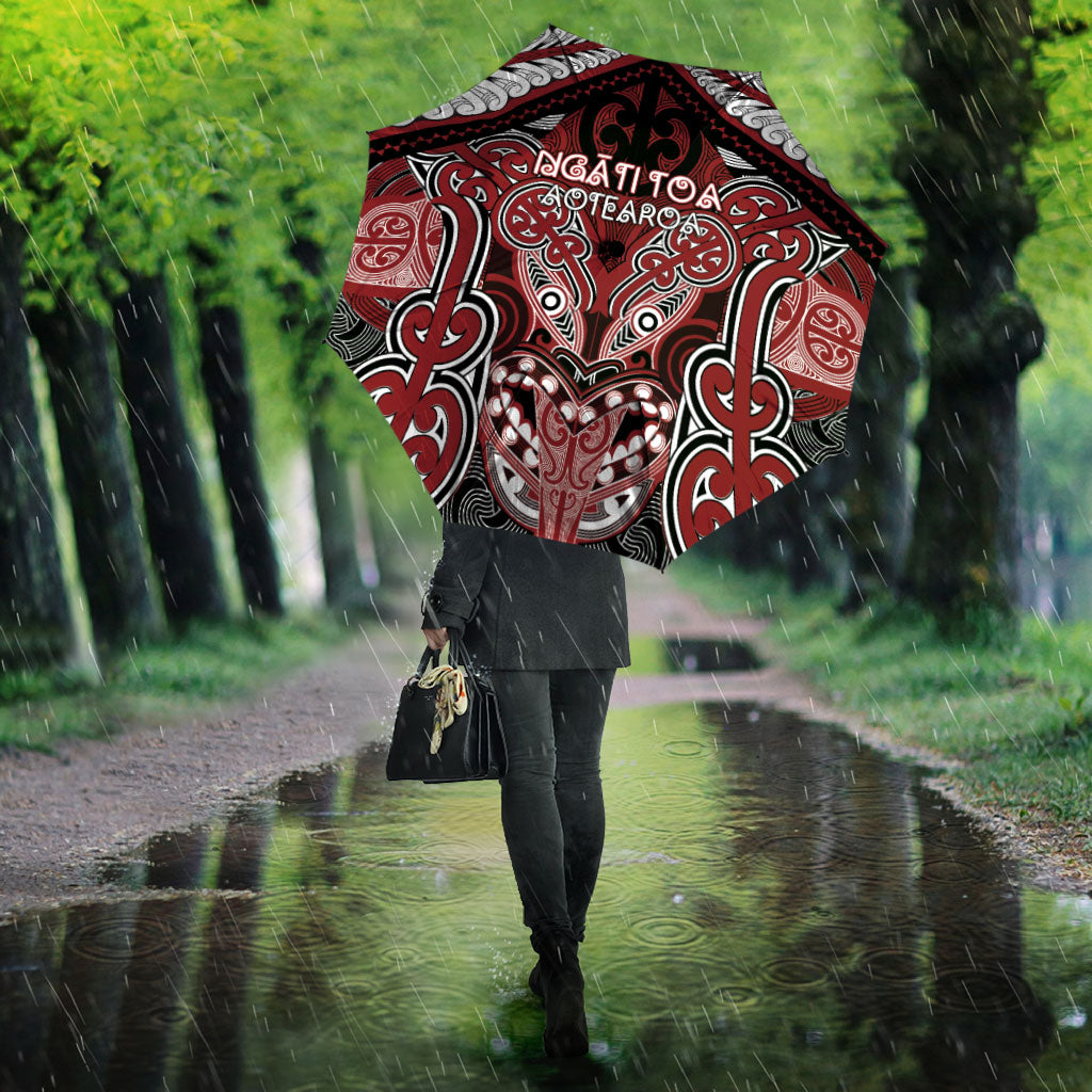 Aotearoa Iwi Ngati Toa Umbrella Maori Kowhaiwhai Pattern LT19 - Polynesian Pride