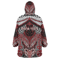 Aotearoa Iwi Ngati Toa Personalised Wearable Blanket Hoodie Maori Kowhaiwhai Pattern LT19 - Polynesian Pride