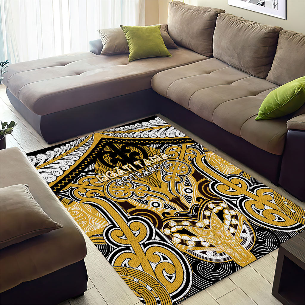 Aotearoa Iwi Ngati Tama Area Rug Maori Kowhaiwhai Pattern LT19 - Polynesian Pride