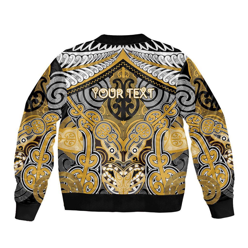 Aotearoa Iwi Ngati Tama Personalised Bomber Jacket Maori Kowhaiwhai Pattern LT19 - Polynesian Pride