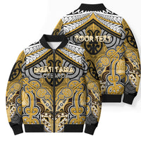 Aotearoa Iwi Ngati Tama Personalised Bomber Puffer Jacket Maori Kowhaiwhai Pattern LT19 - Polynesian Pride