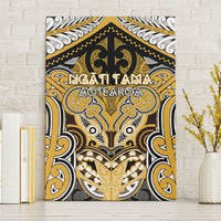 Aotearoa Iwi Ngati Tama Canvas Wall Art Maori Kowhaiwhai Pattern LT19 Without Frame Yellow - Polynesian Pride