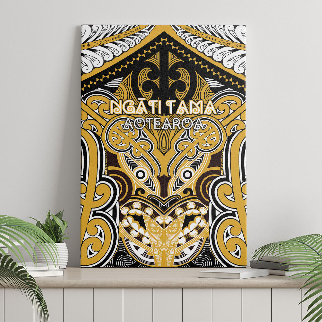 Aotearoa Iwi Ngati Tama Canvas Wall Art Maori Kowhaiwhai Pattern LT19 - Polynesian Pride