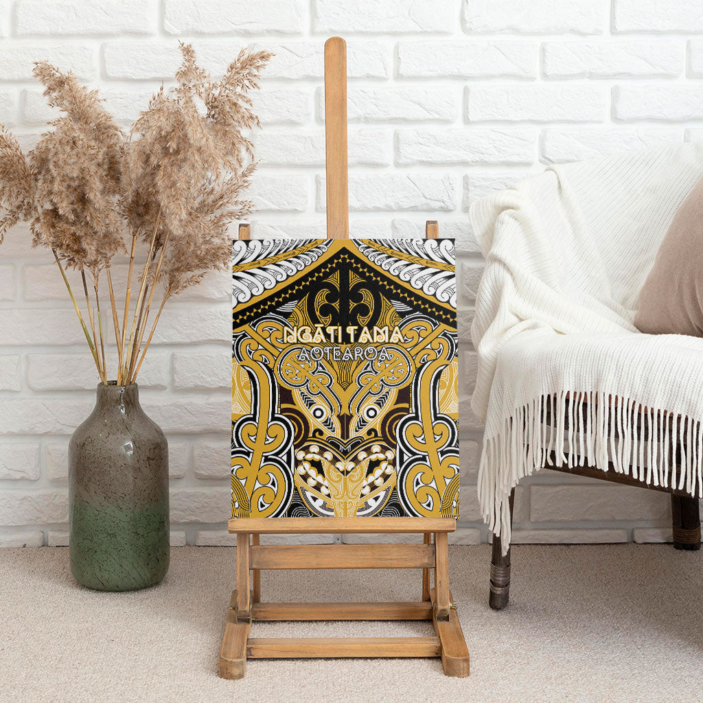 Aotearoa Iwi Ngati Tama Canvas Wall Art Maori Kowhaiwhai Pattern LT19 - Polynesian Pride